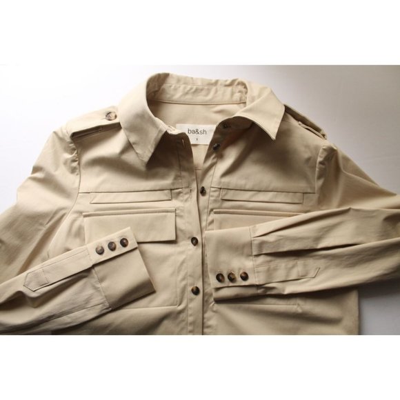 Ba&sh Chemise Oasis Shirt Beige Size 1/ Small/ US 4 - Picture 8 of 8